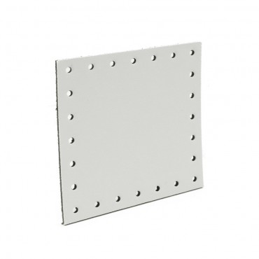Mattonella in ecopelle 7x7cm per borse e patchwork made in Italy Bianco