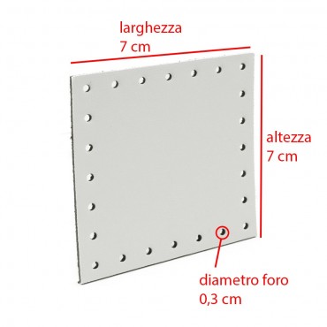 Mattonella Ecopelle 7x7 Tessiland per applicazioni a uncinetto Bianco