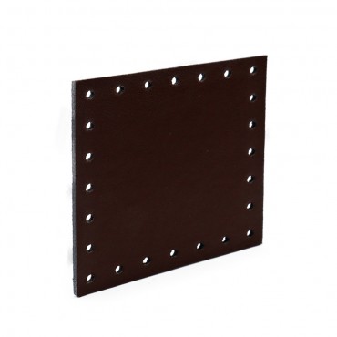 Mattonella in ecopelle 7x7cm per borse e patchwork made in Italy Marrone