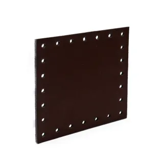 Synthetic Leather Tile 7x7cm for Bags and Patchwork Made in Italy Brown