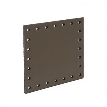 Mattonella Ecopelle 7x7 Tessiland per applicazioni a uncinetto Tortora