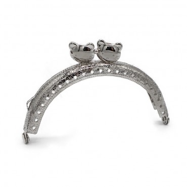 Chiusura clic clac Gattini ad arco per portamonete Argento