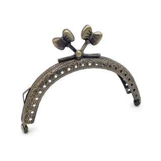 Clasp Clack with Bow Shape for Coin Purses Bronzo