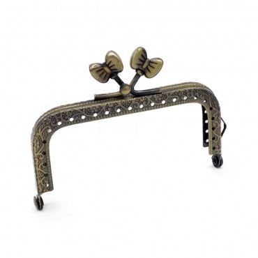 Chiusura clic clac Fiocchetti square per portamonete Bronzo