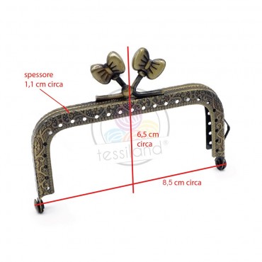 Clic Clac Fiocchetti square Bronzo