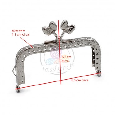 Clic Clac Fiocchetti square Argento