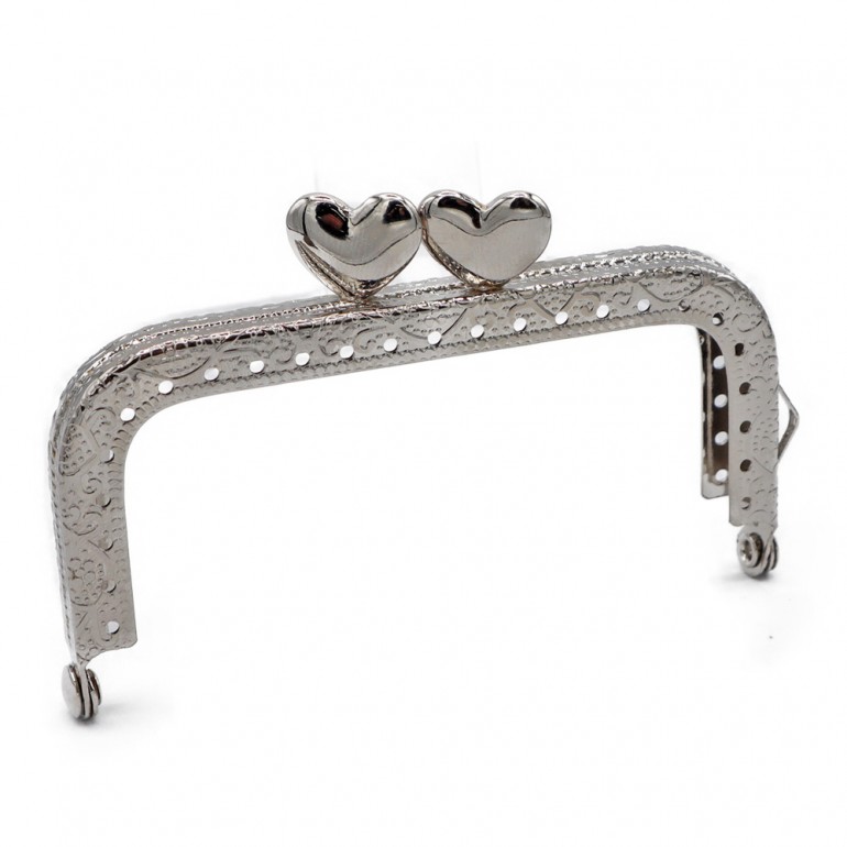 Chiusura clic clac Heart square con cuoricini per portamonete