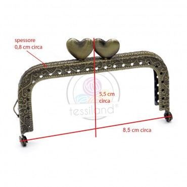 Clic clac Heart square Bronzo