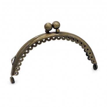 Chiusura clic clac Sfere ad arco 8,5cm per portamonete Bronzo