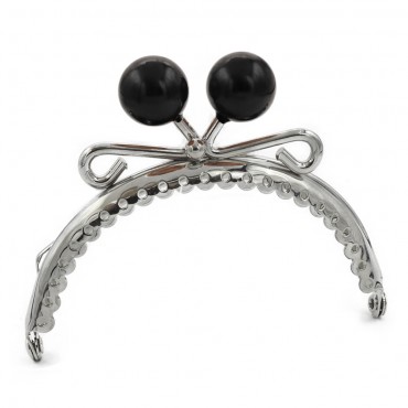 Chiusura clic clac Ricciolo per portamonete Nero