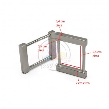 Attache pour Bandoulière Argent 2pcs | Tessiland
