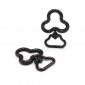Carabiners Clover Gunmetal gray 2pz  for crochet bags | Tessiland