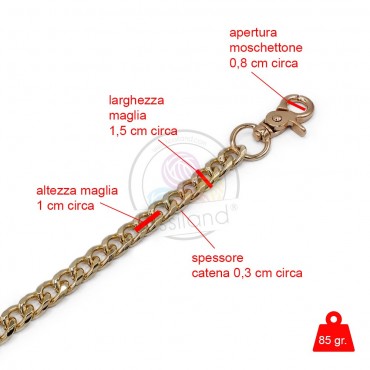 Master Gold Chain Shoulder Strap for handmade clutch | Tessiland