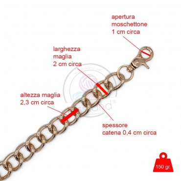Asa de hombro de cadena Kelly Oro para bolsos y carteras | Tessiland