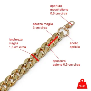 Cadena para Bolso Dorada Cleo de Resina | Tessiland