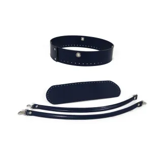 Set de Asa para bolsos de ganchillo con base y asas Navy