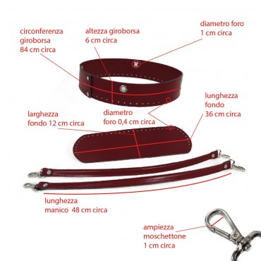 Set Girobolso con acabados en plata Borgoña | Tessiland