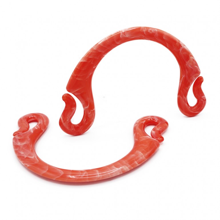 Manici per borse a uncinetto Pipoca marmorizzati Arancio | Tessiland