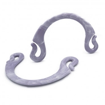 Pipoca crocheted bag handles marbled Lilac | Tessiland