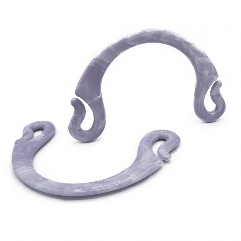 Pipoca crocheted bag handles marbled Lilac | Tessiland