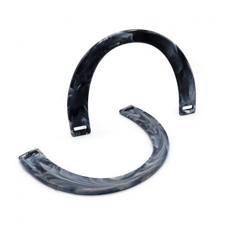 Manici Hands per borse in resina effetto marmorizzato 17x12cm