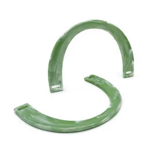 Asas Hands para bolsas de resina efecto mármol 17x12cm Verde