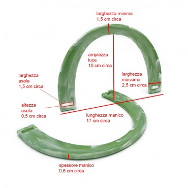 Manici Hands in resina Verde