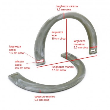 Manici Hands in resina Perla