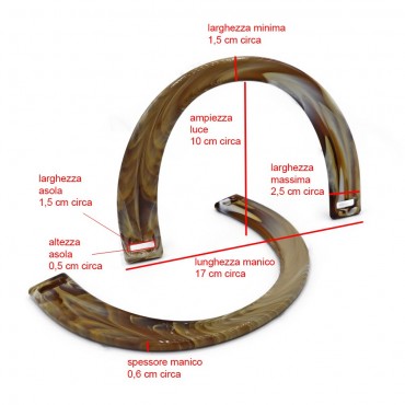 Manici Hands in resina Moro