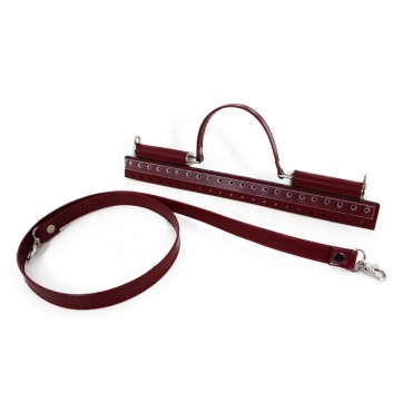 Set borsa Sicily con tracolla per borse a uncinetto handmade Bordeaux