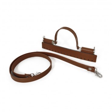 Set borsa Mini Sicily con tracolla per borse a uncinetto handmade Cuoio