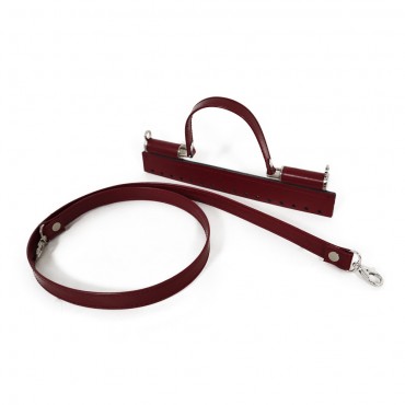 Set borsa Mini Sicily con tracolla per borse a uncinetto handmade Bordeaux