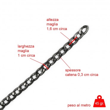 Catena 16x10 diamantata Canna di fucile Mt1