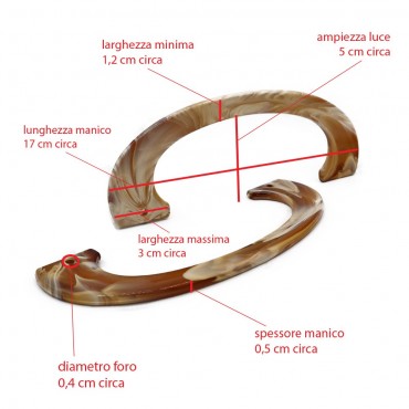 Manici Handly in resina Moro