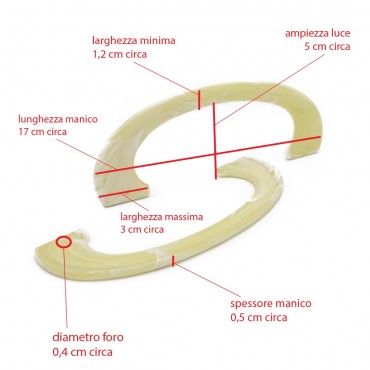 Manici Handly in resina Panna