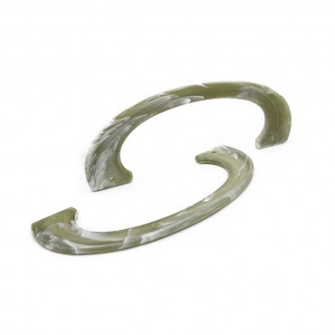 Manici Handly per borse in resina effetto marmorizzato 17x6cm Militare