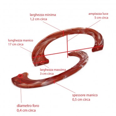 Manici Handly in resina Rosso Mattone