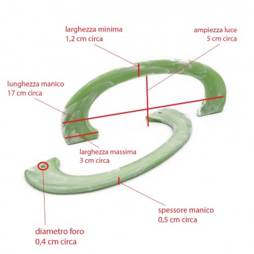 Manici Handly in resina Verde