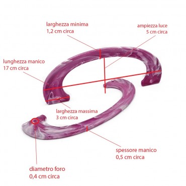 Manici Handly in resina Viola