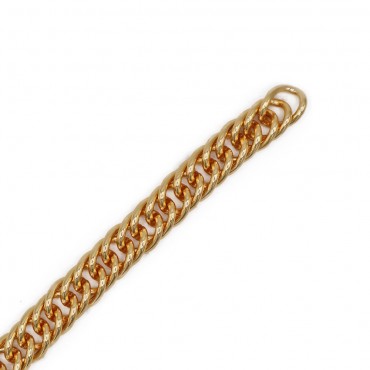 Catena doppiata in alluminio 20x15mm per borse e pochette Oro
