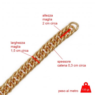 Catena 20x15 Doppiata Oro Mt1