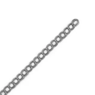 Double ring chain 10x7mm for bags and pouches Argento