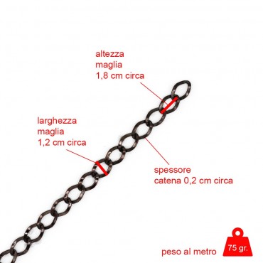 Catena 18x12 Rombo piatta Canna fucile Mt1