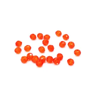 Cristales de 4 mm Prisma en resina para bisutería y accesorios Naranja