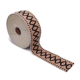 Pasamaneria RomboLux 5cm motivo geometrico para bolsas y accesorios 3mt Beige