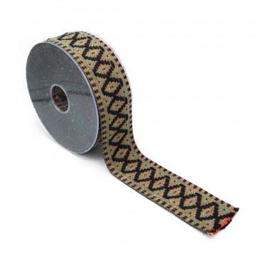 Passamaneria RomboLux 5cm motivo geometrico per borse e accessori 3mt Verde