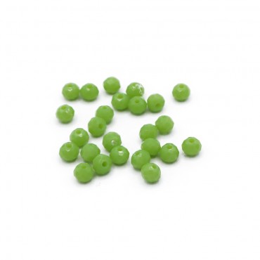 Perline cristallo prisma 4mm cucibili in resina per bijoux e accessori Pistacchio