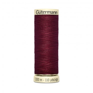 Filo cucitutto Gutermann 100% poliestere spoletta 100mt Bordeaux 368
