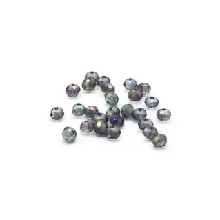 Cristales de 4 mm Prisma en resina para bisutería y accesorios Violetgrey