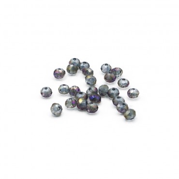 Cristalli 4mm Prisma in resina per bijoux e accessori Violetgrey